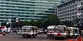 Kopaja buses in Bundaran HI, Central Jakarta.