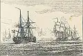 The Danish Corvette Valkyrien fighting with Schleswig-Holstein ships in 1849