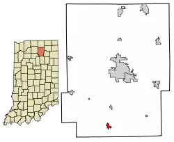 Location of Silver Lake in Kosciusko County, Indiana.