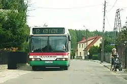 A local bus displaying Koteże on its destination blind, 2015