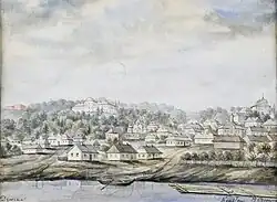 Panorama of Krāslava in 1875–1876