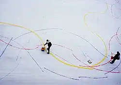 Ice Rink Cologne, 2012, The application of the paint