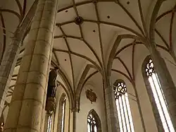 Interior of St Vitus Church in Český Krumlov, after 1407