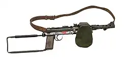 Carl Gustaf m/45B submachine gun with a brass catcher