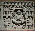 Maitreya, with Kushan devotees, left and right. 2nd century Gandhara.