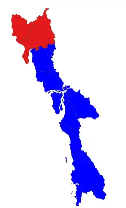 Kyaikto District (Red) in Mon State