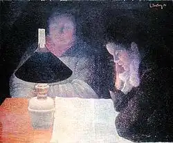 Lecture sous la lampe