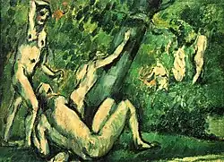 Paul Cézanne 1876–77, Bathers, oil on canvas, 15 x 19&nbsp;cm, Private collection