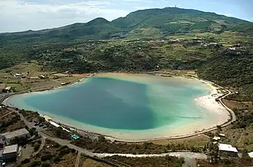 Lake Specchio di Venere, Pantelleria island, Italy