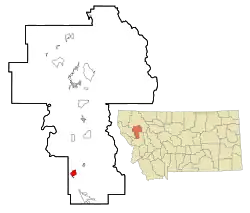 Location of Ravalli, Montana