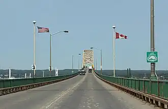 Lake Superior and Lake Huron Circle Tours cross the Sault Ste. Marie International Bridge