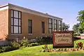 Lamb County Library in downtown Littlefield across from the First Baptist Church