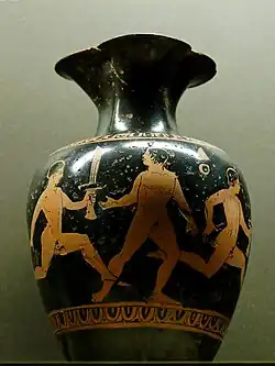 Oinochoe Shape 2, H. 23.5&nbsp;cm (9+1⁄4&nbsp;in), diam. 14.3&nbsp;cm (5+1⁄2&nbsp;in), Attic, 4th century