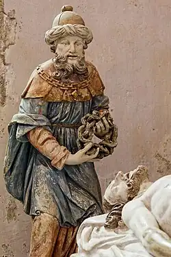 Joseph of Arimathea in the Église Notre-Dame "mise au Tombeau"