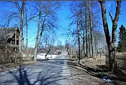 A street in Lampovo, Russia.