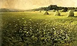 Landscape with Grain Stacks, c 1882