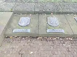 2 plaques in the Langemark German cemetery