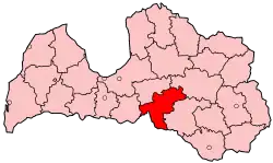 Location of Aizkraukle district