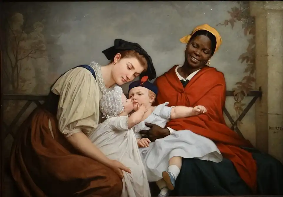 Le baiser enfantin (1865) by Jacques-Eugène Feyen