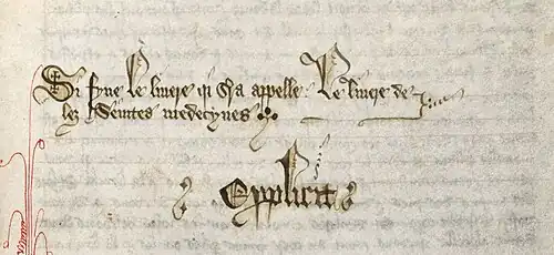 portion of the original manuscript