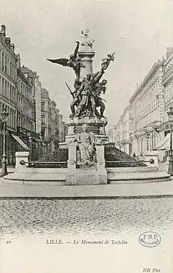 Commemorative monument to the national defense in 1870 in Lille.
