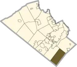 Location of Lower Milford Township in Lehigh County, Pennsylvania