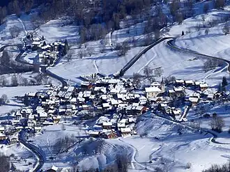 Les Avanchers seen from the Valmorel ski resort