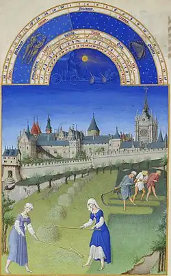 Peasants in fields Très Riches Heures