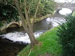 A weir on the River Glaven at Letheringsett