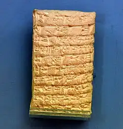 Letter from king Hammurabi to Sin-Idinnam, governor of Larsa. From Lagash, Iraq. 18th century BCE. Ancient Orient Museum, Istanbul