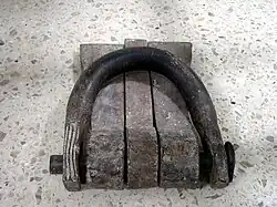 Roman three-legged lewis, found in Amman, Jordan