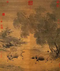The Homeward Oxherds in Wind and Rain, by Li Di, 12th century
