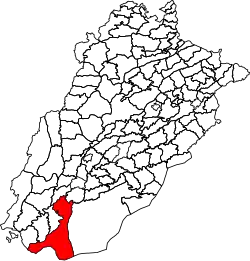 Location of Liaquatpur Tehsil in Punjab, Pakistan