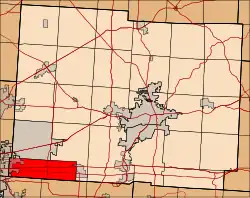Location of Etna Township in Licking County