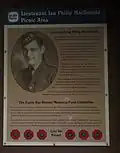 Plaque within Lieutenant Ian Philip MacDonald Picnic Area