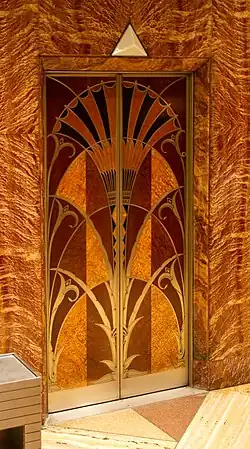 Mixed with Art Deco - Elevator door in the Chrysler Building, New York City, by William van Alen, 1929–1930