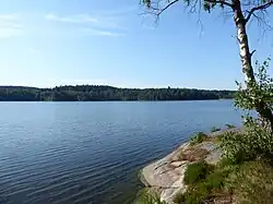 Lilla Delsjön from N shore, June 27, 2020.