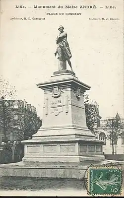 Statue of François André-Bonte on the Place du Concert in Lille.
