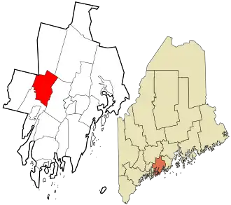 Location in Lincoln County and the state of Maine.