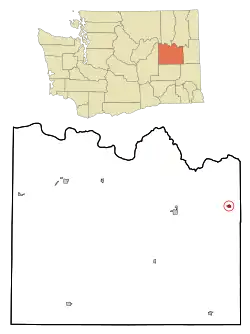 Location of Reardan, Washington