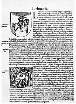 Image 103A facsimile of a page from Sebastian Münster atlas Cosmographia universalis (first edition 1544), describing the Grand Duchy of Lithuania in 1544 (from Grand Duchy of Lithuania)