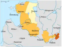 Image 25Maximum reach of Muscovite occupation, 1577 (from History of Latvia)
