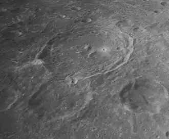 Oblique Apollo 16 mapping camera image