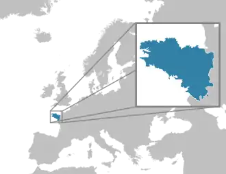 Location of Brittany