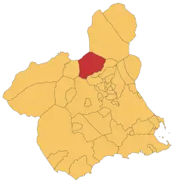 Location in Murcia