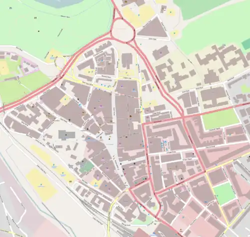 Carlisle Cathedral is located in Carlisle city centre