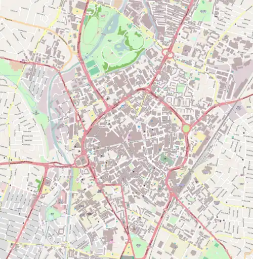 Leicester Cathedral is located in Leicester Central