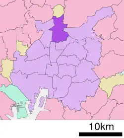 Location of Kita-ku in Nagoya