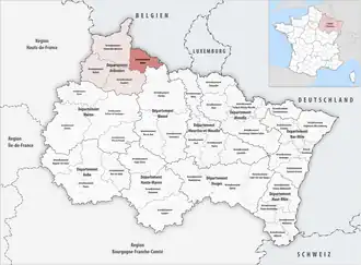 Location within the region Grand Est