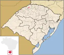 Location of Humaitá in Rio Grande do Sul